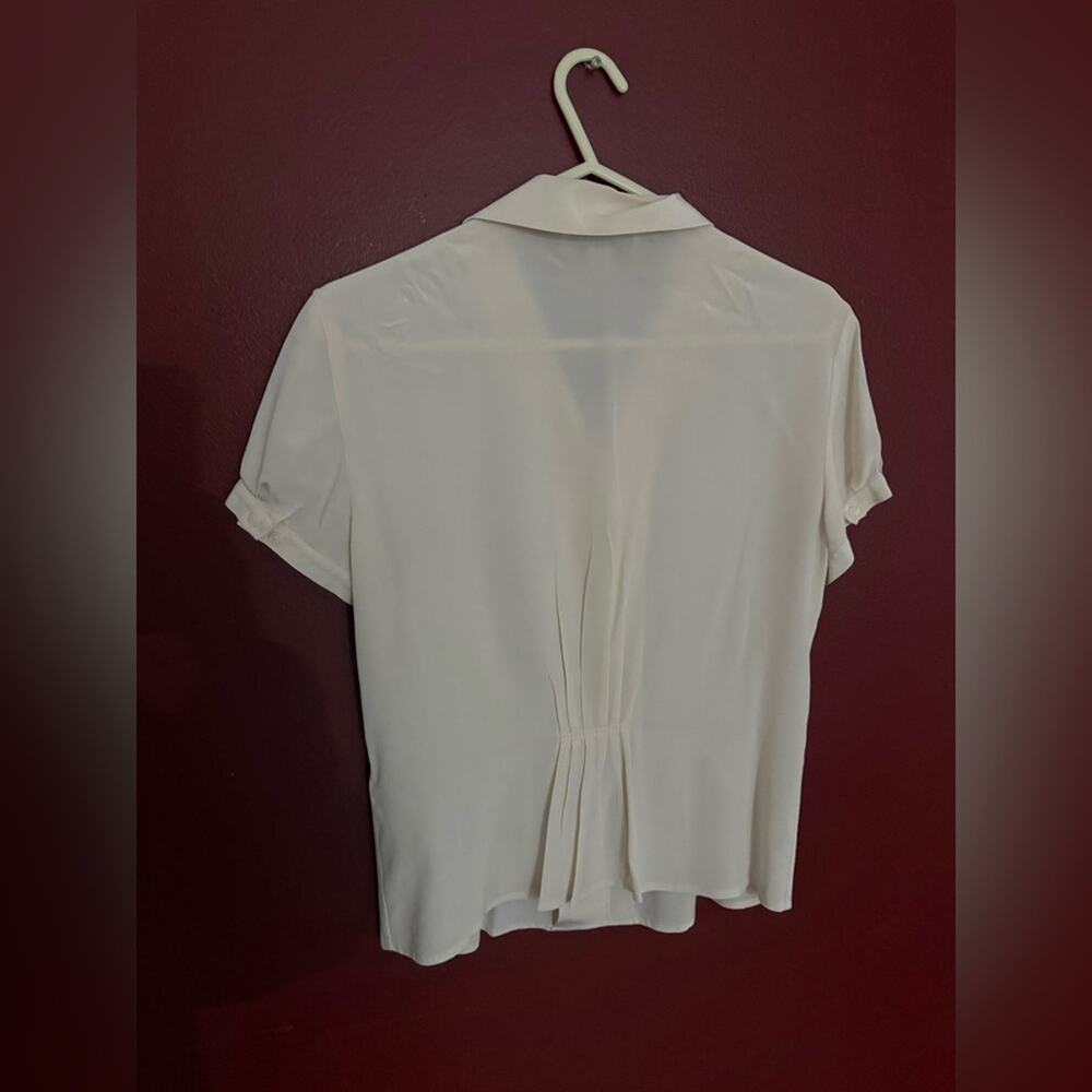 90s silk pleat shirt - Picture 7 of 9